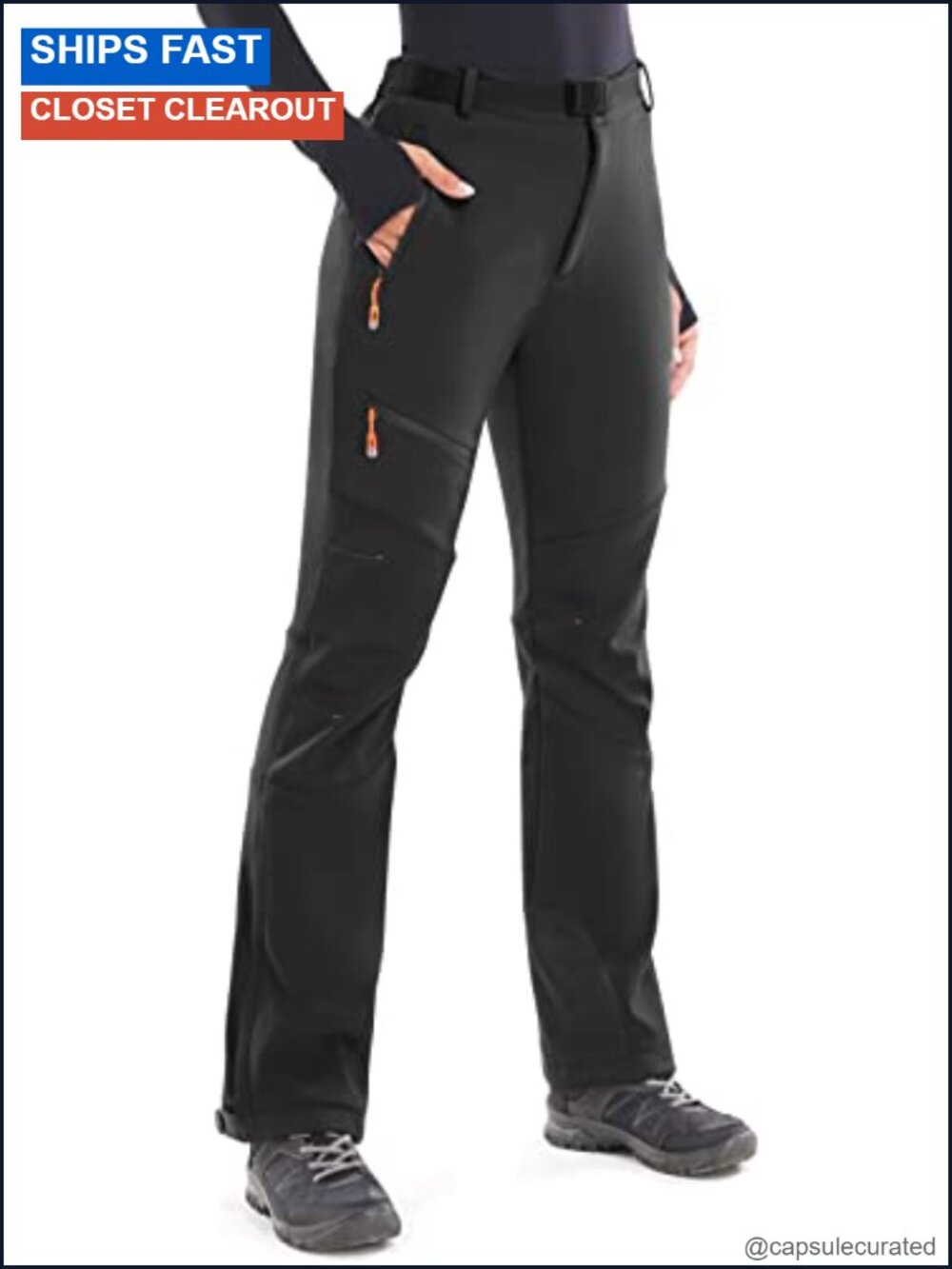 Softshell Snow Ski Pants Waterproof Insulated Winter Fleece Lined